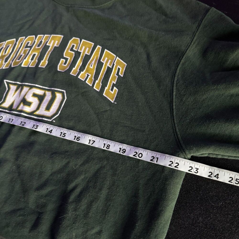 Champion Wright State WSU Raiders Crewneck Sweatshirt Green Men’s L College - Picture 4 of 5